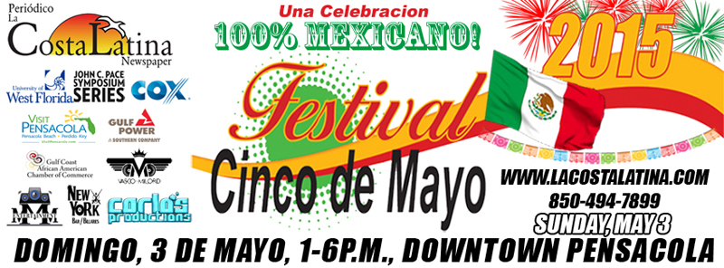 Cinco de Mayo Festival, Sunday, May 3, Pensacola